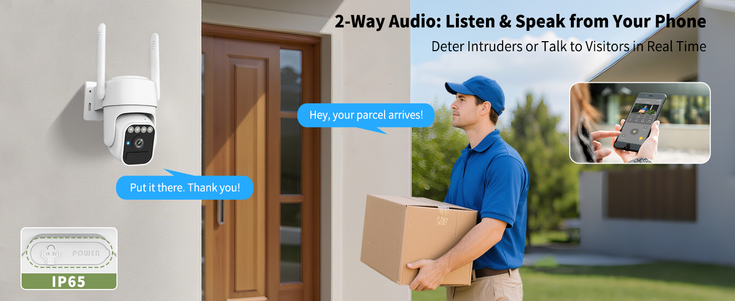 2-Way Audio:Listen&Speak from Your Phone