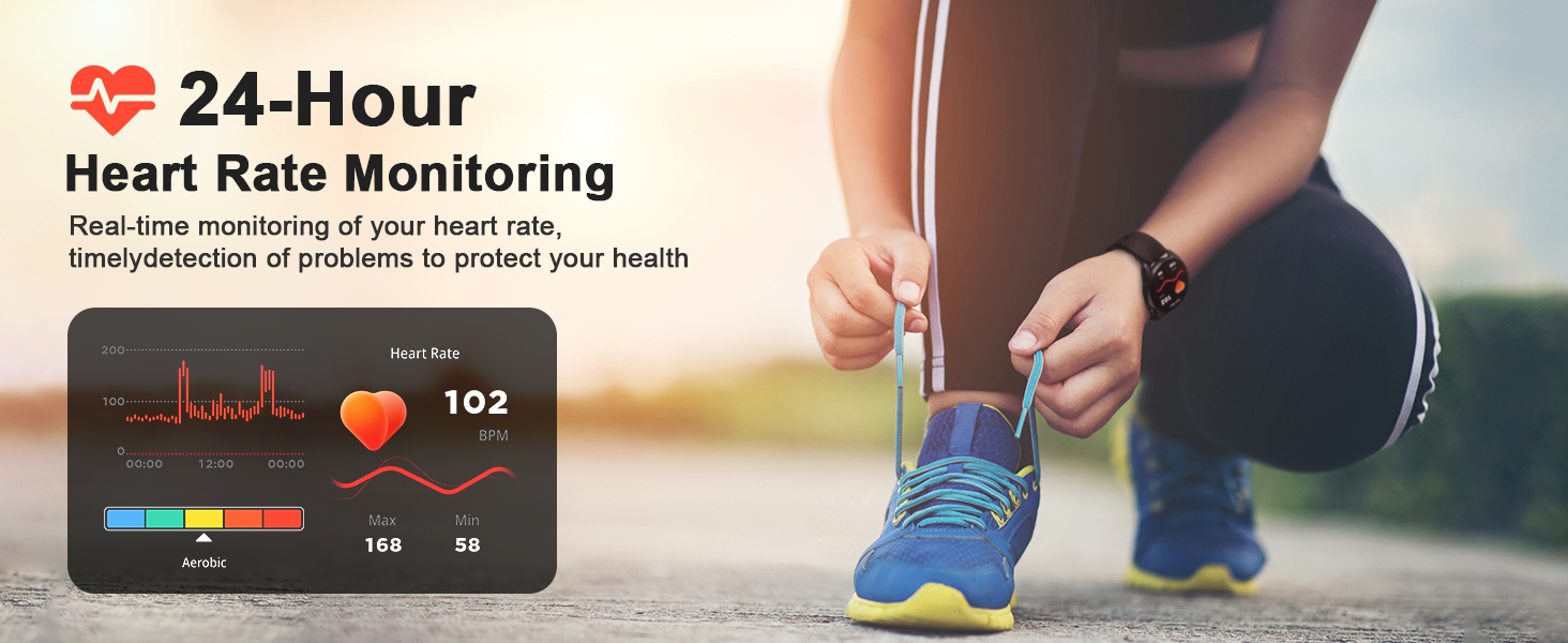 SmartWatch  monitoring of your heart rate,timelydetection of problems to protect your health