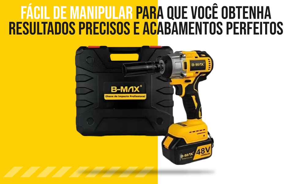 Parafusadeira Furadeira e Chave De Impacto Sem Fio 48v 2 Baterias Bivolt 