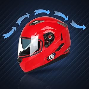 FreedConn Motorcycle Bluetooth Helmet DOT Bluetooth Communication Modular Helmet Motorbike Intercom