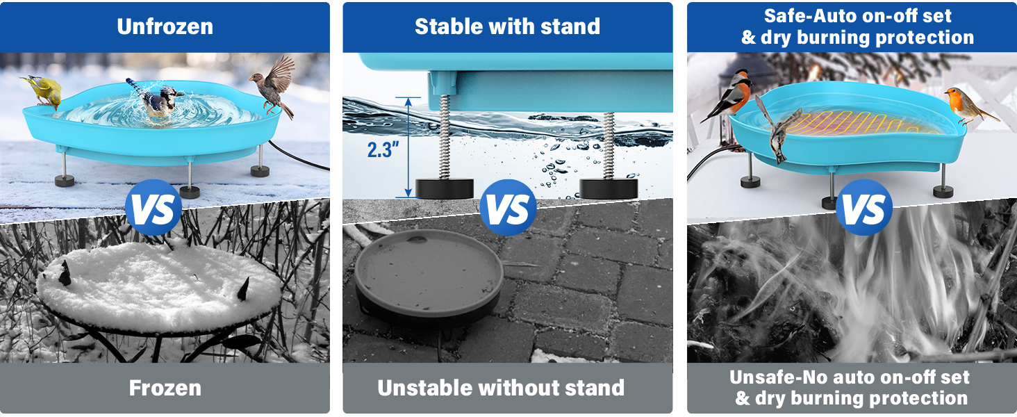 heated bird baths for outdoors for winter
