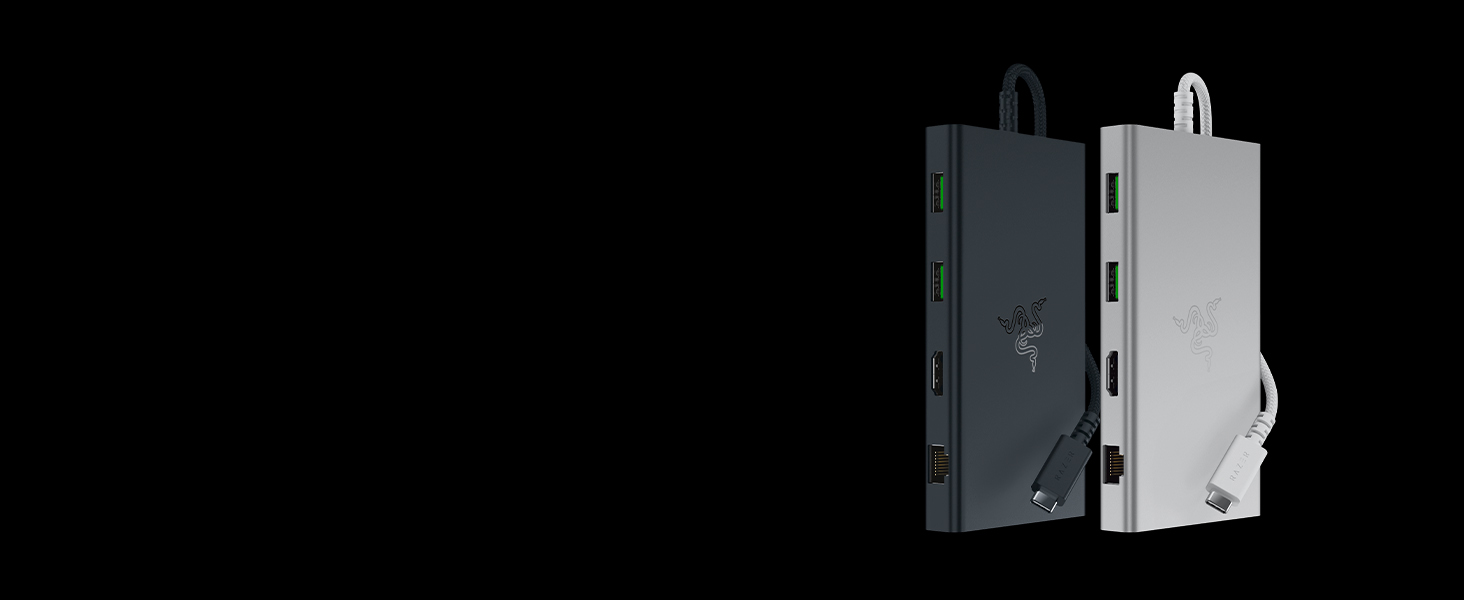 Razer USB C Dock 11-port Travel Charging Station for Windows Mac Laptop iPad Surface Chromebook Galaxy Tab: Type C, HDMI, Ethernet, MicroSD - 4K 60 Hz Display - 85 W Tablets + Mobile Fast Charge MacBook Air Pro iPad iPhone Dell HP Lenovo ASUS Acer Surface Samsung Chromebook mobile phone