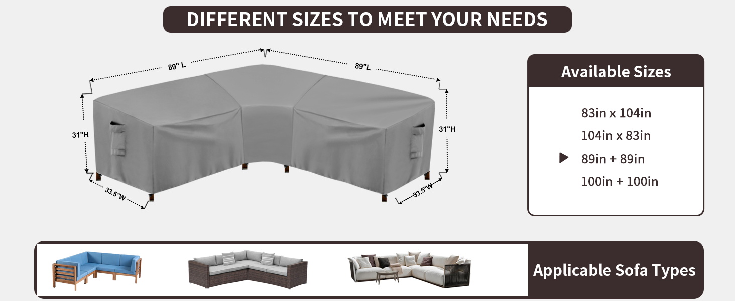 patio furniture cover outdoor sectional sofa cover couch cover