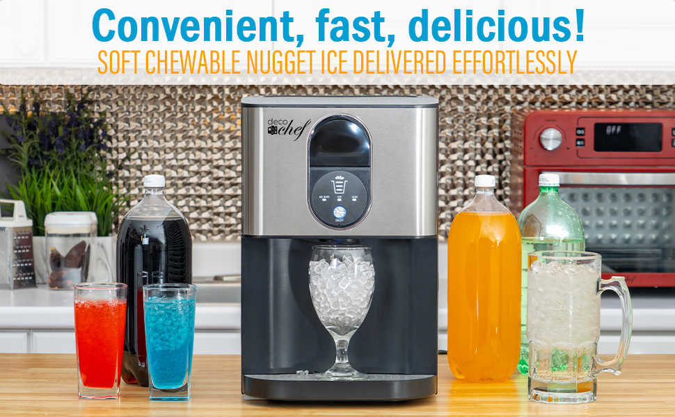 Deco Chef Self Dispensing Nugget Ice Maker Countertop, 46LB