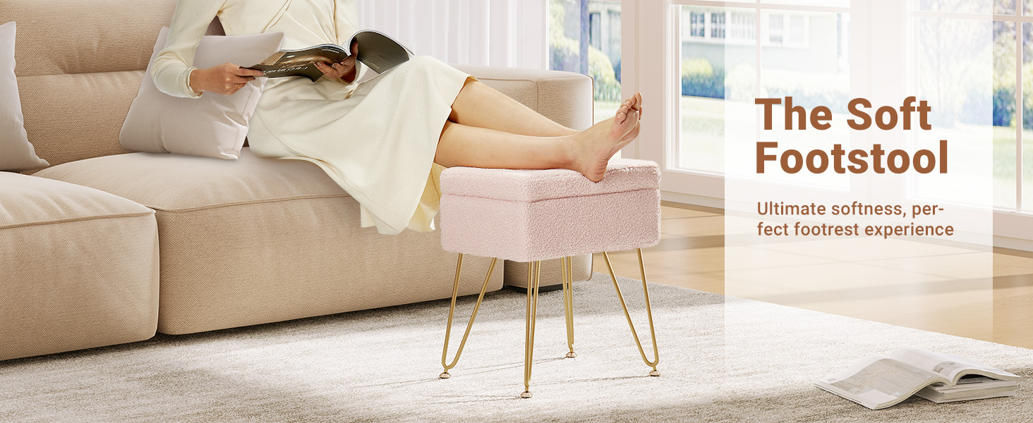 Vanity Stool Chair with Storage