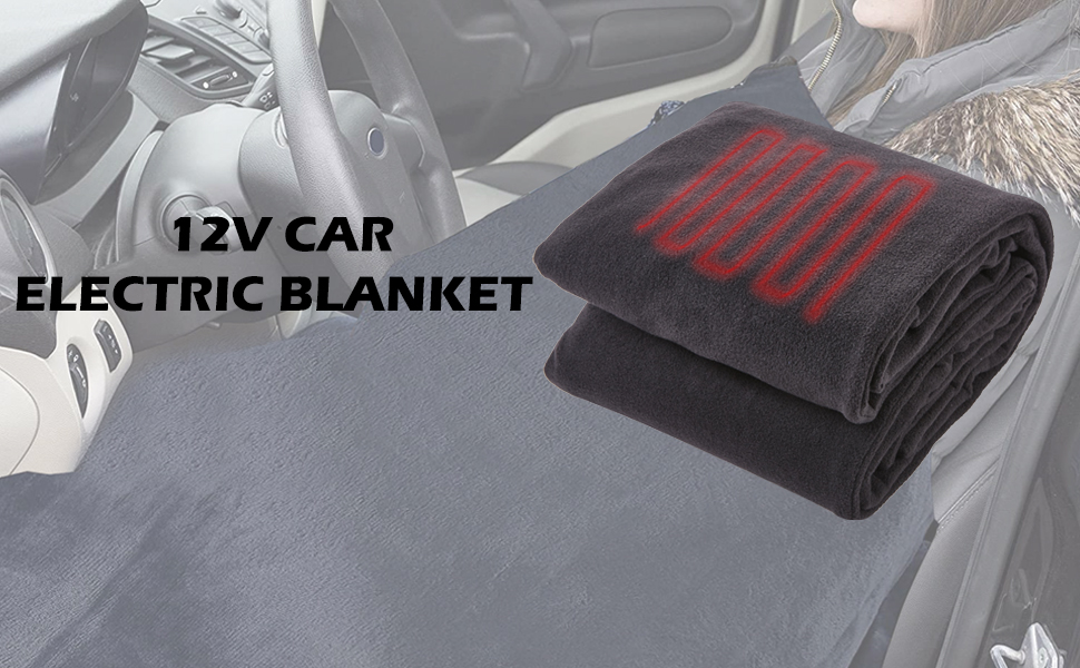 Big Hippo Electric Car Blanket 12V Fleece Heated Car