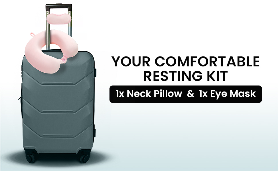 Neck Pillow Memory Foam Extra Comfort Travel Pillow for Airplane Neck Support Pillow for Sleeping