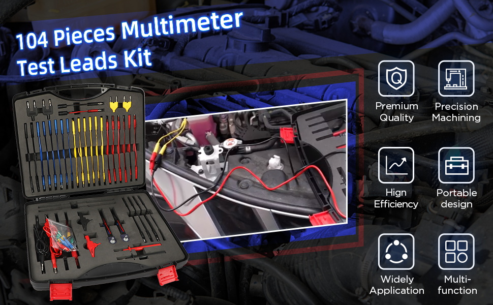 104 PCS Multimeter Test Leads Set