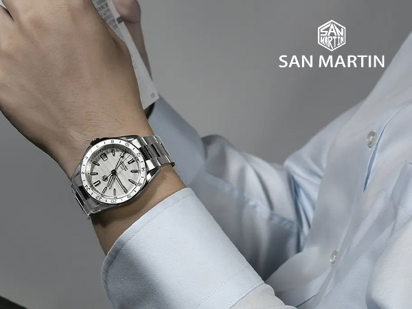 Amazon.com: San Martin Watch Mens Watch SN0129 NH34 GMT