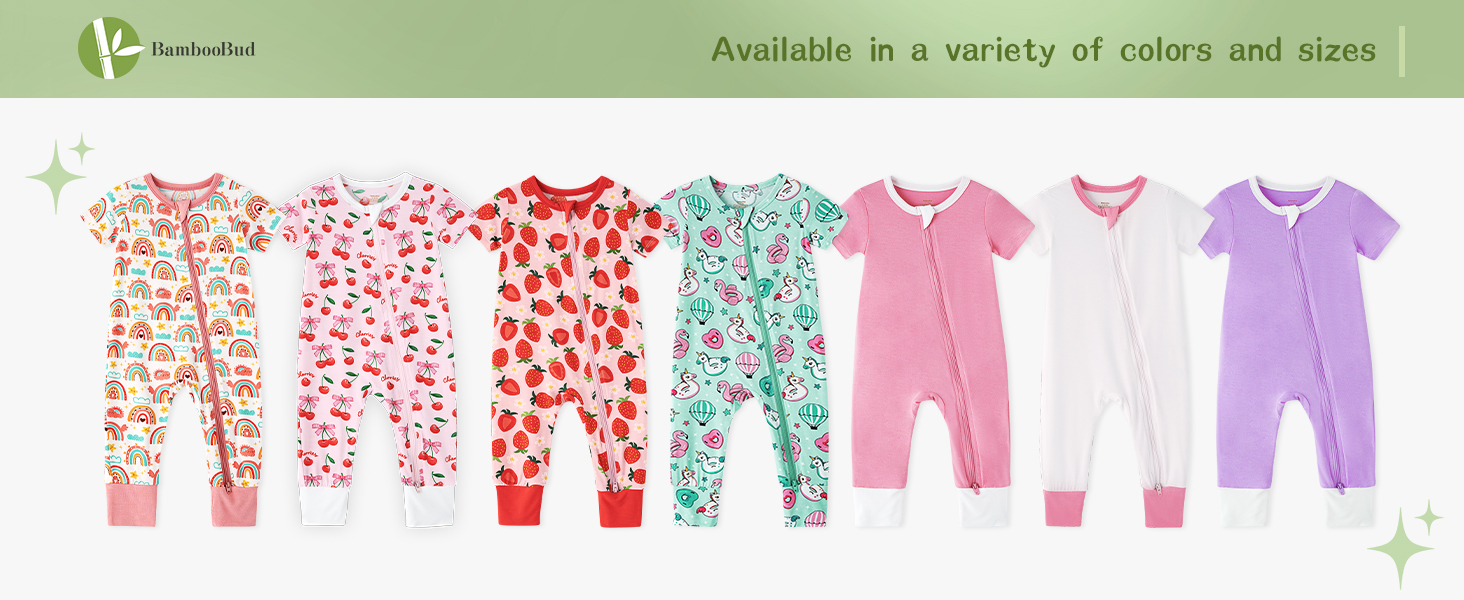 baby boy girl rompers boy's girls footied pajamas short sleeve one-piece romper pjs cotton newborn
