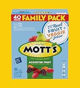 Mott's Fruit Flavored Snacks, Assorted Fruit, Gluten Free Snack, Family Pack, 40 Ct, 32 oz