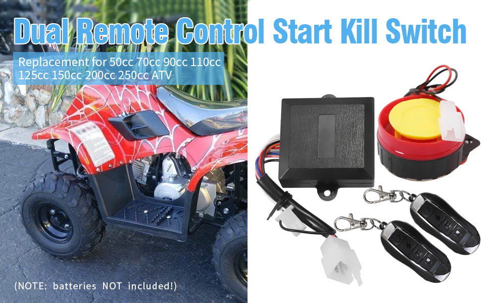 Dual Remote Control Kill Start Alarm Switch for Chinese 50cc 70cc 90cc