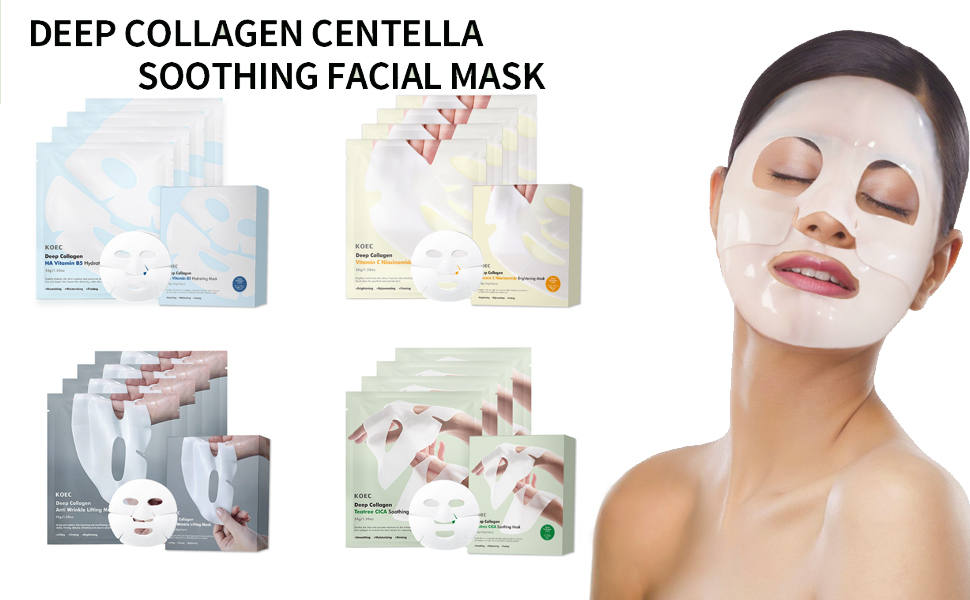 Lealinon care mask 4本 onoma Gravity Defying Collagen Lifting Gel Mask Set (4+1