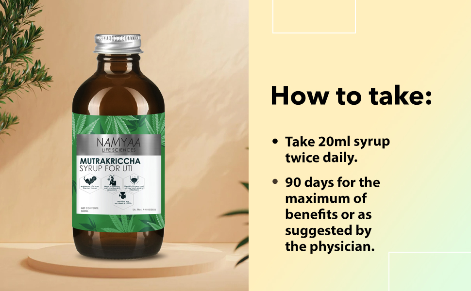 Namyaa Mutrakriccha Syrup For UTI Fast Relief Of UTI Pain,