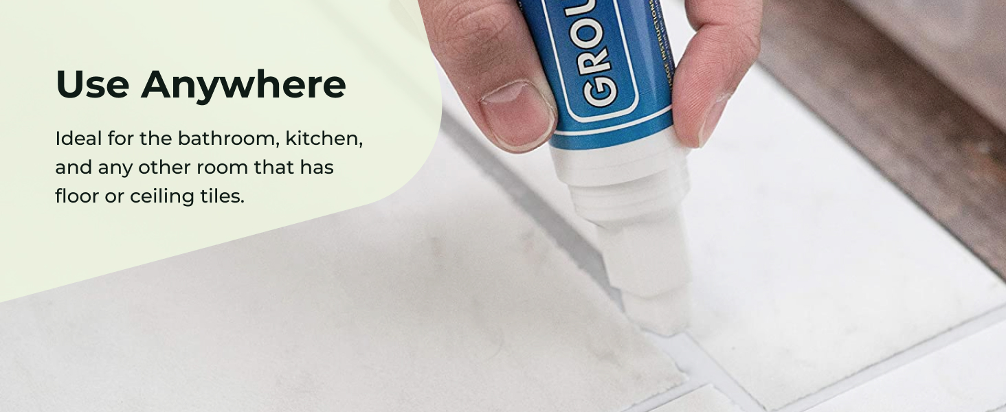 Grout Pen White Tile Paint Marker Waterproof Grout Paint, Tile Grout Colorant and Sealer Pens