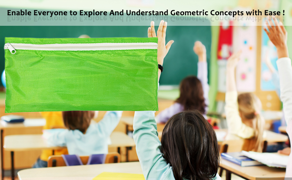 Protractor, Ruler, Square(30°/60°), Soft Tape, Braille Slate & Stylus 7Piece