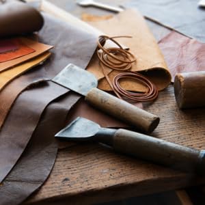 raw leather and tools
