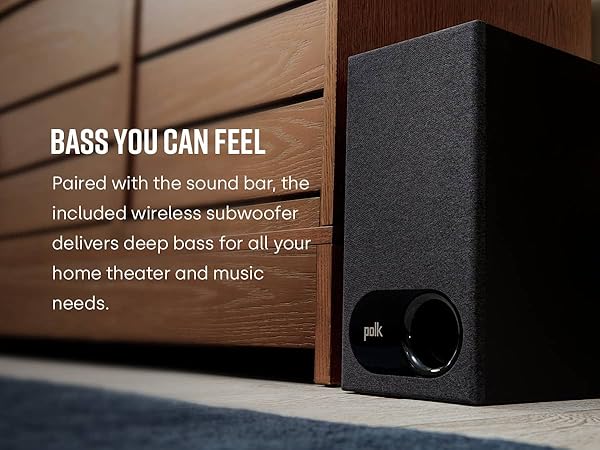 Polk Audio Signa 3 サウンドバーセット 箱付き Polk Audio、無線ウーファーでChromecast対応のサウンドバー