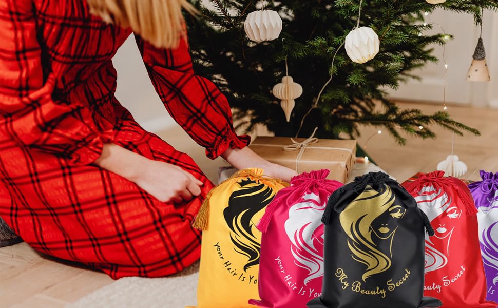 Satin Perücke Taschen