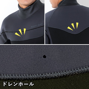 Amazon | FELLOW セミドライ ウェットスーツ ロングチェスト