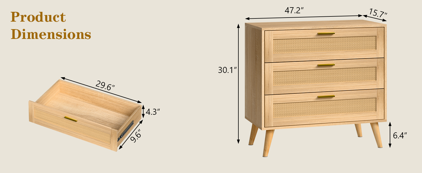 Wooden Boho Dresser