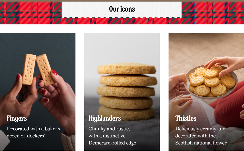 image with icons and shortbread