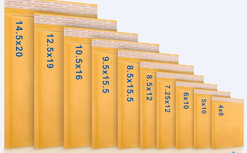 Kraft Bubble Mailers 7.25x12 inch 1 Self Seal Padded