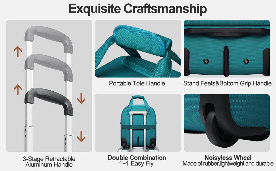 TIAWOLT Personal Item 16Inch Underseat Carry on Luggage