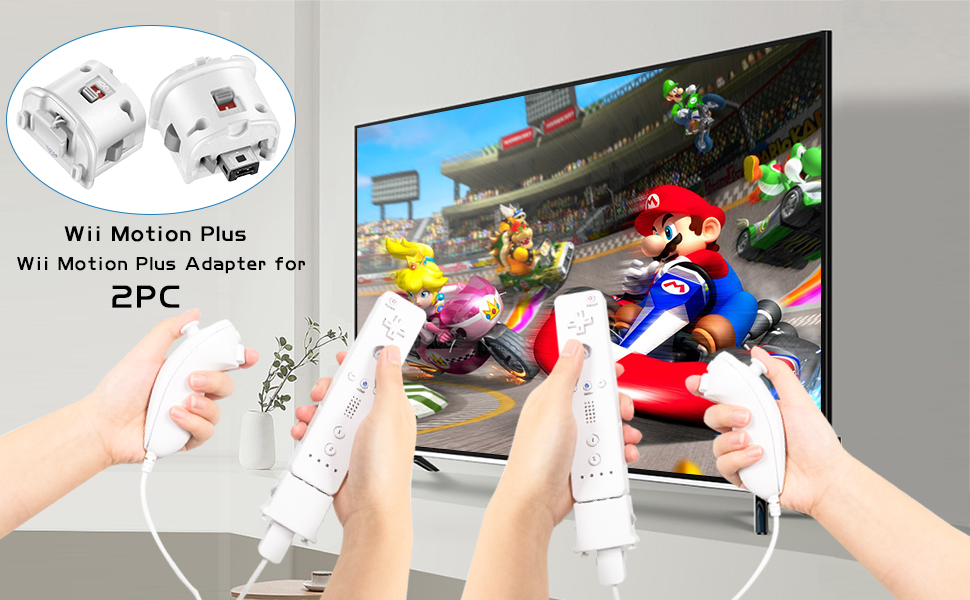 2 pack Wii Motion Plus Adapter Sensor Accelerator Attachment for