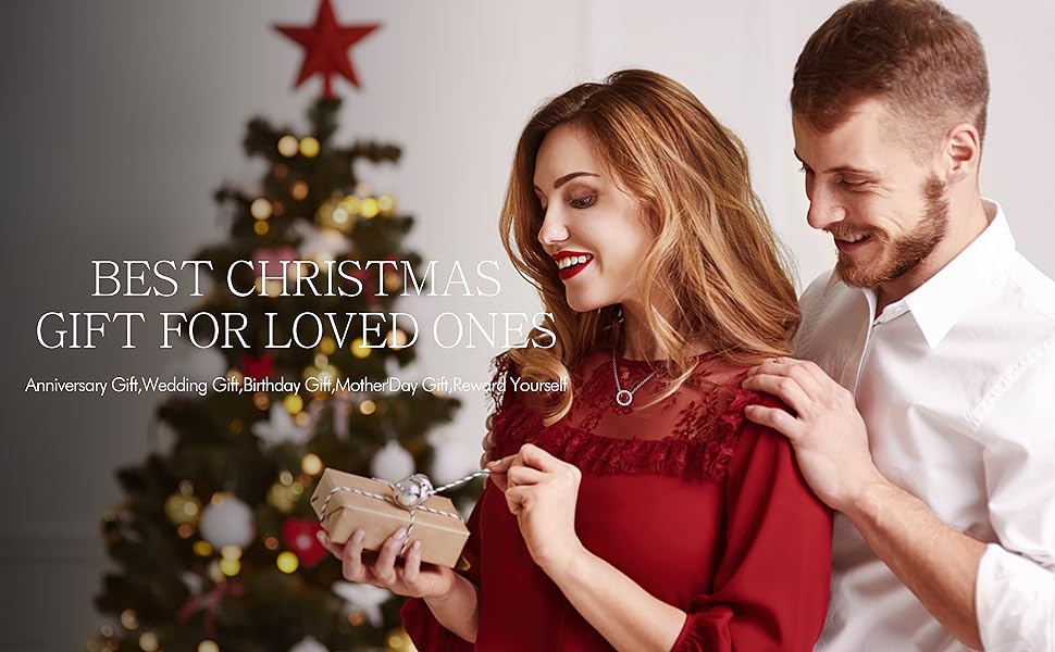 925 Sterling Silver Birthstone Round Solitaire Pendant Dainty Halo Necklace for Women