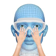 Pressing Goggles by hands