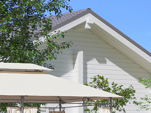 Outsunny 10' x 13' Patio Gazebo, Double Roof Outdoor Gazebo