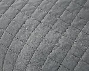 WOLTU Trapuntino Matrimoniale In Tinta Unita Double Face. Copriletto In Microfibra Di Poliestere. Trapunta Estiva Primaverile Grigio. 240x260 Cm 17