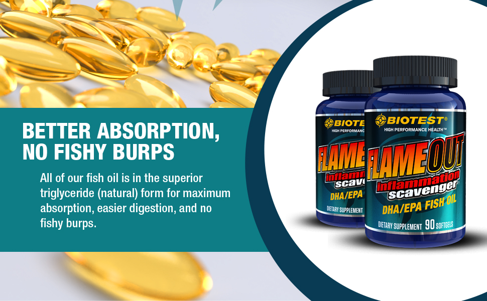 Biotest Flameout Inflammation Scavenger DHA EPA Fish Oil Supplement