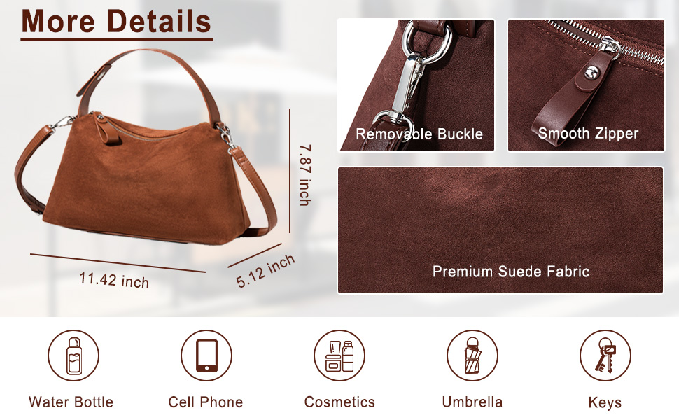 Amazon.com: Suede Shoulder Bags For Women Crossbody Bag Amazon.com: Suede Shoulder Bags For Women Crossbody Bag