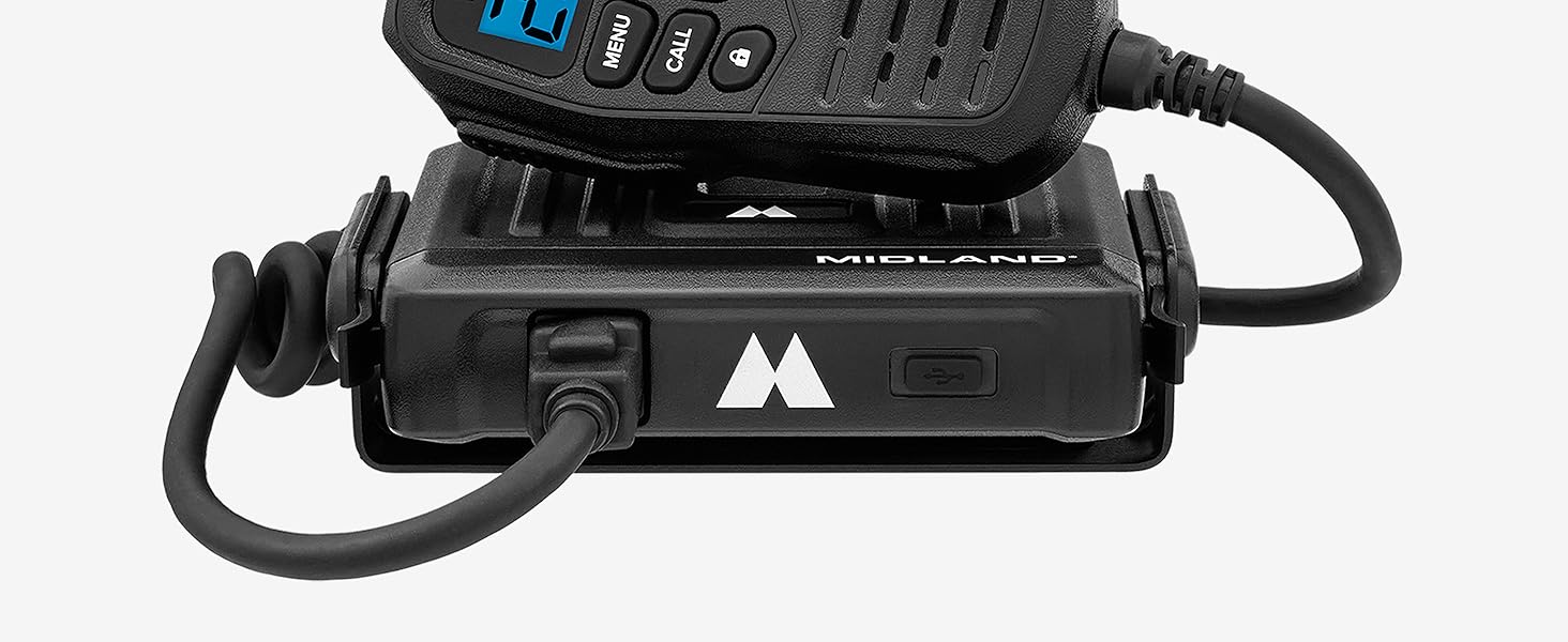 Midland – MXT275 MicroMobile® GMRS Radio – 15 watts Two-Way Radio with Integrated Control Microphone – Overland Caravanning Tractors – Detachable External Magnetic Mount Antenna - 8 Repeater Channels 12 MXT275