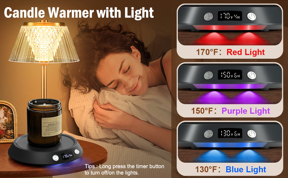 candle warmer with light