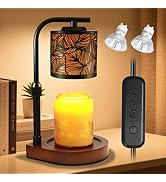 Candle Warmer Lamp with Timer & Dimmer- Electric Wax Melt Warmer with Adjustable Height for Scent...
