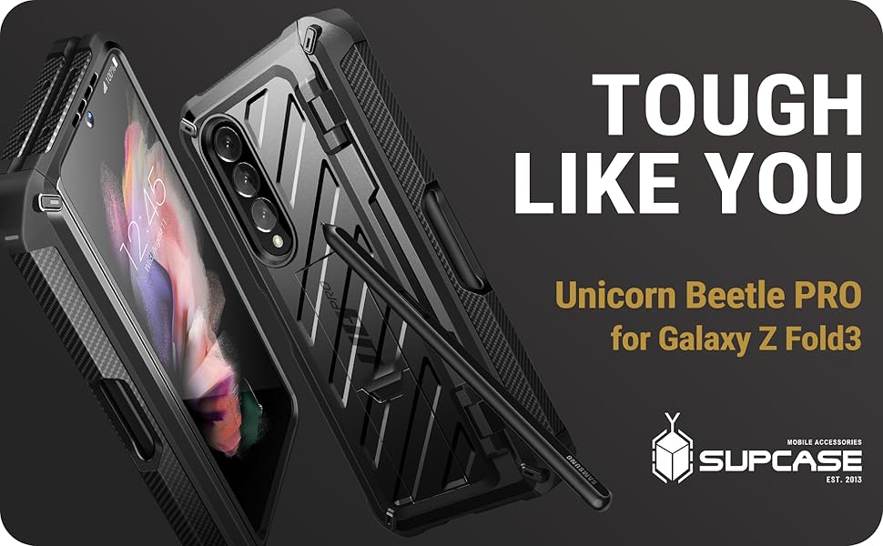【新着商品】SUPCASE Galaxy Z Fold 3 5G (2021) Galaxy Z Fold3 Unicorn Beetle PRO Rugged Phonecase with S