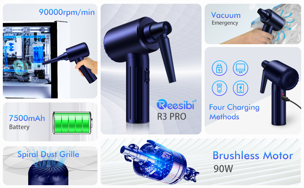 Reesibi Electric Air Duster Blower, The Strongest Powerful 5000090000