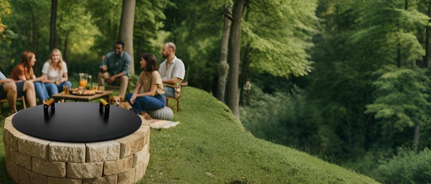 Round Fire pit cover lid