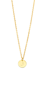 initial coin necklace personalized gifts gold jewelry