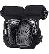 NoCry Work Knee Pads for Professional Men and Women - with a Improved Adjustable Two Layer Strap ...