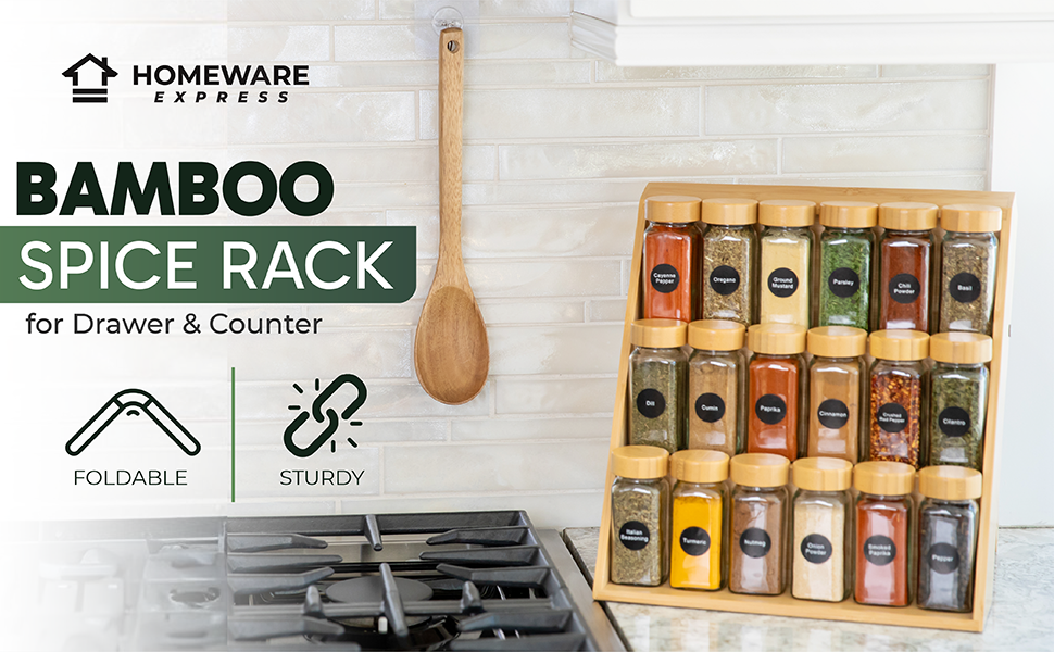 Image showing the spice rack on a granite countertop displaying some key features