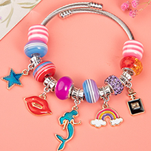 Expandable Charm Bangle Bracelets