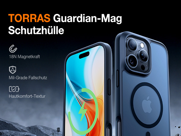 TORRAS Guardian-Mag für iPhone 13 Pro Hülle für MagSafe Samtige