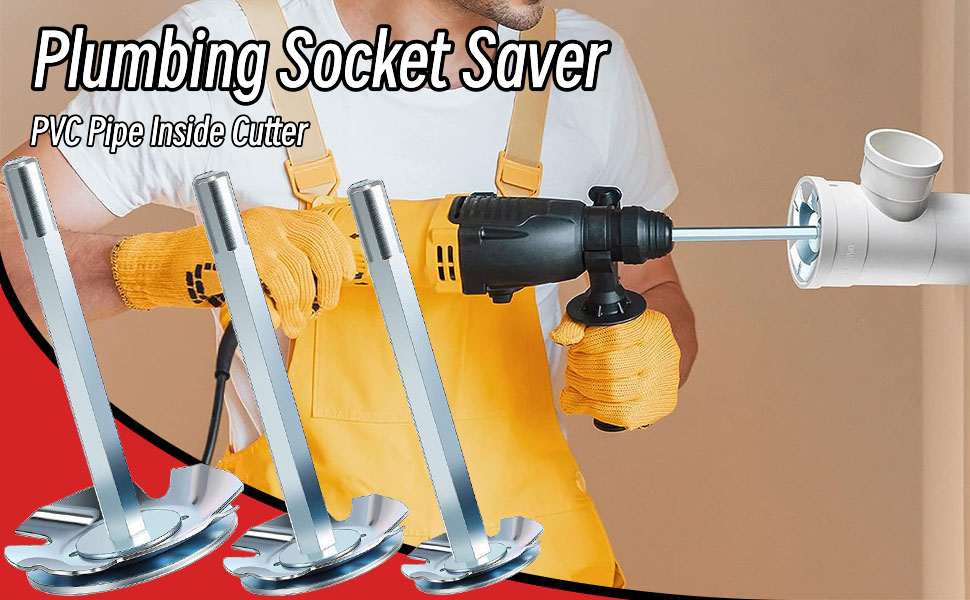 3Pcs PVC Pipe Reamer, PVC Fitting Saver Tool Fits 1/2