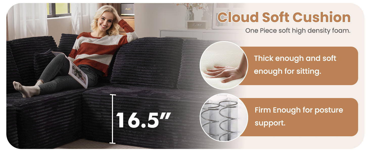 cloud soft Comfy Sectional couch