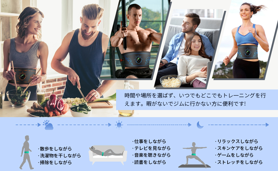 Amazon.co.jp: 【最新強化版 EMS 腹筋ベルト ジェルシート不要