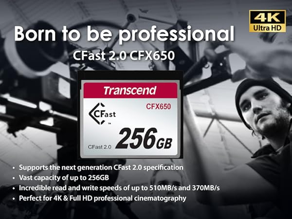 Amazon.com: Transcend 256GB CFX650, CFast 2.0, Up to 510 MB